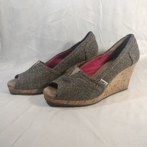 Toms Wedge Cork Espadrilles (Stella) - Picture 1 of 10